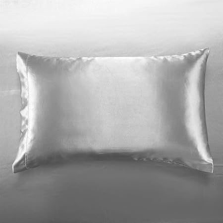 3-Piece Hotel Quality Luxurious Duvet Cover Ultra Soft Silky Satin with 2 Pillowcases(King Size, Silver Grey)