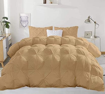 Opulence Bedding 3 Piece Light Blue Pinch Pleated Set (Comforter + 2 Pillow Cases) California King