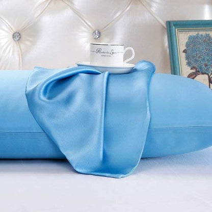 Opulence Bedding Silk Satin Sheets Set Silk Fitted Sheet 19 Inch Deep Pocket | 6 Pc Sheet Set | Silk Flat Sheet & Pillowcases Set. (Full Pink)
