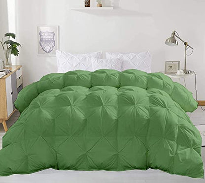 Opulence Bedding 3 Piece Light Blue Pinch Pleated Set (Comforter + 2 Pillow Cases) California King