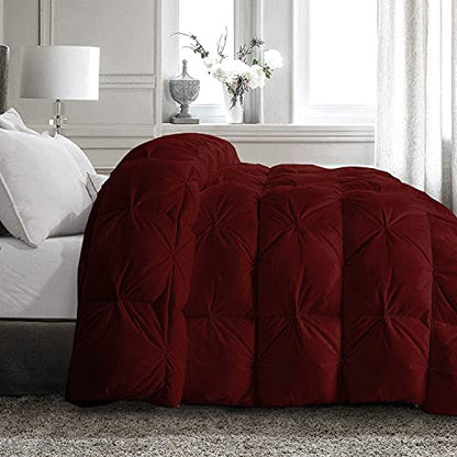 Opulence Bedding 3 Piece Light Blue Pinch Pleated Set (Comforter + 2 Pillow Cases) California King